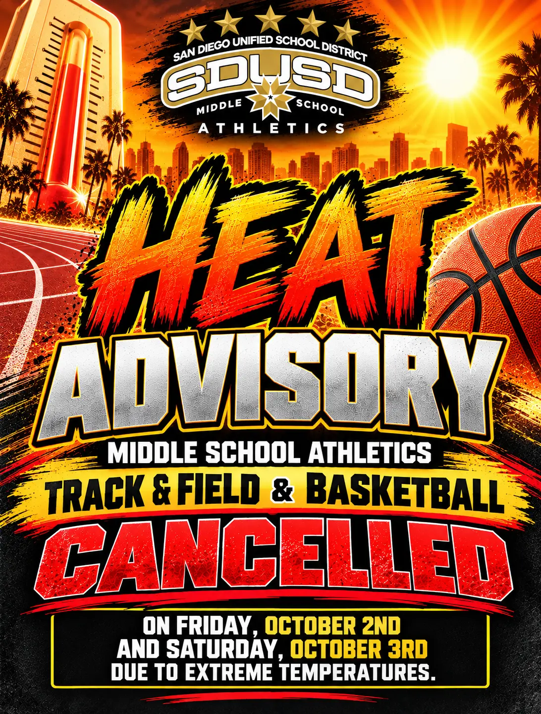 HEAT ADVISORY UPDATE 10/2, 10/3