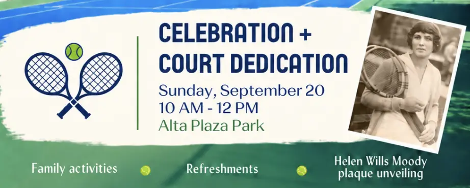 Alta Plaza Park Tennis Court Celebration & Dedication
