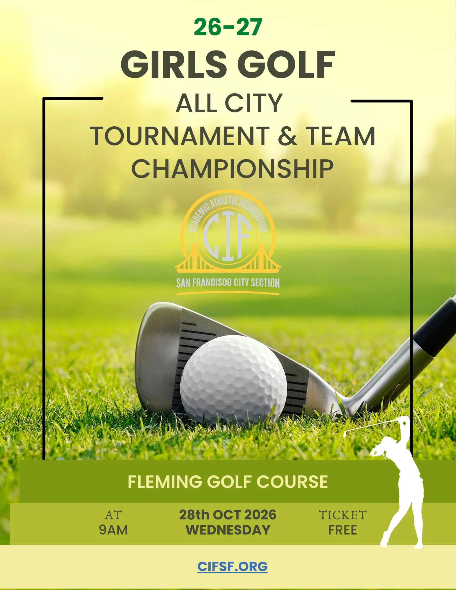 HS Girls Golf All City Tournament & Team Championship Program