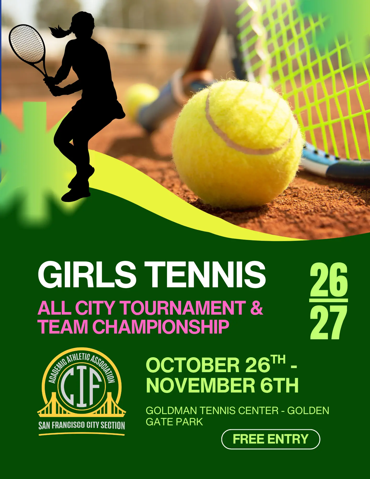 HS Girls Tennis All City Tournament & Team Championship Program